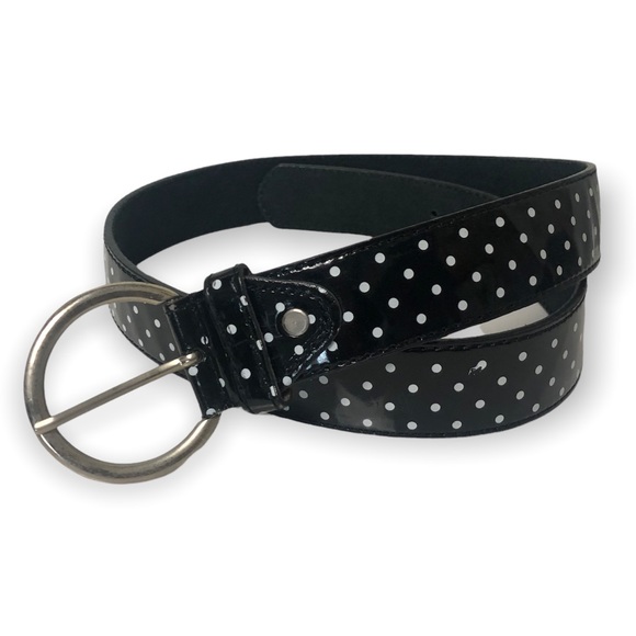 Patent Leather Polka Dot Belt - Picture 1 of 8